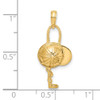 Lex & Lu 14k Yellow Gold 2D Jockey Helmet and Crop Charm - 3 - Lex & Lu