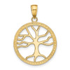 Lex & Lu 14k Yellow Gold 3D Large Tree Of Life In Round Frame Charm - 4 - Lex & Lu