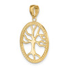 Lex & Lu 14k Yellow Gold 3D Large Tree Of Life In Round Frame Charm - 5 - Lex & Lu