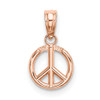 Lex & Lu 14k Rose Gold 3D Peace Symbol Charm LALK7357R - 4 - Lex & Lu