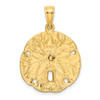 Lex & Lu 14k Yellow Gold Sand Dollar w/Starfish Charm - 3 - Lex & Lu