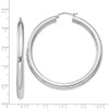 Lex & Lu Sterling Silver w/Rhodium 4mm Round Hoop Earrings LAL23876 - 4 - Lex & Lu