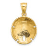 Lex & Lu 14k Yellow Gold 2D Sand Dollar Charm - 4 - Lex & Lu