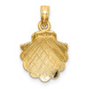 Lex & Lu 14k Yellow Gold 2D Scallop Shell Charm LALK7395 - 4 - Lex & Lu