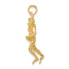 Lex & Lu 14k Yellow Gold 3D Scuba Diver Charm - 2 - Lex & Lu