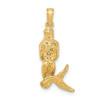 Lex & Lu 14k Yellow Gold 3D Mermaid Charm - 4 - Lex & Lu