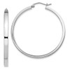 Lex & Lu Sterling Silver w/Rhodium Square Tube Hoop Earrings LAL23878 - Lex & Lu