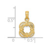 Lex & Lu 14k Yellow Gold 3D Lifesaver Ring With Rope Trim - 3 - Lex & Lu