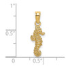 Lex & Lu 14k Yellow Gold 3D Mini Seahorse Charm - 3 - Lex & Lu