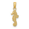 Lex & Lu 14k Yellow Gold 3D Mini Seahorse Charm - 4 - Lex & Lu