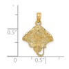 Lex & Lu 14k Yellow Gold 2D Stingray Charm LALK7521 - 3 - Lex & Lu