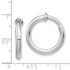 Lex & Lu Sterling Silver w/Rhodium Polished Hoop Earrings LAL23889 - 4 - Lex & Lu