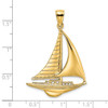 Lex & Lu 14k Yellow Gold Polished Sailboat Charm LALK7536 - 3 - Lex & Lu