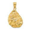 Lex & Lu 14k Yellow Gold 3D Textured Oyster Shell Charm - Lex & Lu