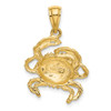 Lex & Lu 14k Yellow Gold 2D Crab Charm LALK7629 - 3 - Lex & Lu