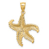 Lex & Lu 14k Yellow Gold 2D Starfish w/Small Holes Charm - 4 - Lex & Lu