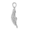 Lex & Lu 14k White Gold Textured Sea Turtle Charm LALK7652W - 2 - Lex & Lu