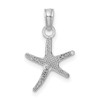 Lex & Lu 14k White Gold Polished Mini Dancing Starfish w/Bail Charm - 4 - Lex & Lu