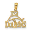 Lex & Lu 14k Yellow Gold I HEART DOLPHINS w/Dolphin Charm - Lex & Lu