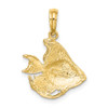 Lex & Lu 14k Yellow Gold Textured Fish Charm - 4 - Lex & Lu