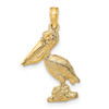 Lex & Lu 14k Yellow Gold 3D Small Pelican Standing w/Moveable Mouth Charm - 4 - Lex & Lu