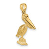 Lex & Lu 14k Yellow Gold 3D Small Pelican Standing w/Moveable Mouth Charm - 5 - Lex & Lu