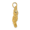 Lex & Lu 14k Yellow Gold Dolphins Swimming In Front of Starfish Charm - 2 - Lex & Lu