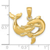 Lex & Lu 14k Yellow Gold Dolphins Pendant LALK7724 - 4 - Lex & Lu