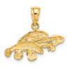 Lex & Lu 14k Yellow Gold Polished Triple Manatee Charm - 4 - Lex & Lu