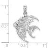 Lex & Lu 14k White Gold Cut-Out Angelfish Charm - 3 - Lex & Lu