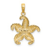 Lex & Lu 14k Yellow Gold 2D Puffed Starfish Charm LALK7742 - 4 - Lex & Lu