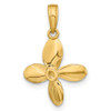 Lex & Lu 14k Yellow Gold 3D w/4 Blades Propeller Charm LALK7750 - 4 - Lex & Lu