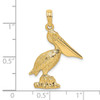 Lex & Lu 14k Yellow Gold 2D Pelican Standing Charm - 3 - Lex & Lu