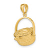 Lex & Lu 14k Yellow Gold 3D Nantucket Basket Charm - 5 - Lex & Lu