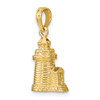 Lex & Lu 14k Yellow Gold 3D Brant Point Lighthouse Nantucket Harbor Charm K7804 - 5 - Lex & Lu