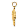 Lex & Lu 14k Yellow Gold 2D and Textured Shell w/Mini Double Palm Tree Charm - 2 - Lex & Lu