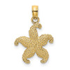 Lex & Lu 14k Yellow Gold 2D Puffed Starfish Charm LALK7832 - Lex & Lu