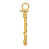 Lex & Lu 14k Yellow Gold 3D Large Anchor w/Rope Charm - 2 - Lex & Lu