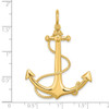 Lex & Lu 14k Yellow Gold 3D Large Anchor w/Rope Charm - 3 - Lex & Lu