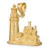 Lex & Lu 14k Yellow Gold 3D Cape Cod Lighthouse Pendant - 5 - Lex & Lu
