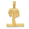 Lex & Lu 14k Yellow Gold ST. THOMAS Under Palm Tree Charm - 4 - Lex & Lu