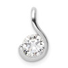 Lex & Lu Sterling Silver w/Rhodium CZ Pendant LAL23918 - Lex & Lu