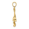 Lex & Lu 14k Yellow Gold 3D Polished and Textured Anchor w/Rope Charm - 2 - Lex & Lu