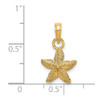Lex & Lu 14k Yellow Gold 2D Starfish Charm LALK7861 - 3 - Lex & Lu