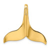 Lex & Lu 14k Yellow Gold 3D Polished w/Hidden Bail Whale Tail Charm - 4 - Lex & Lu