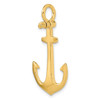 Lex & Lu 14k Yellow Gold 3D Polished Anchor Charm - 5 - Lex & Lu