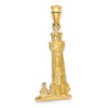 Lex & Lu 14k Yellow Gold 2D ASSATEAGUE ISLAND Lighthouse, VA Charm - 4 - Lex & Lu