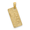 Lex & Lu 14k Yellow Gold Textured Small Florida FT. Myers License Plate Charm - Lex & Lu