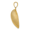 Lex & Lu 14k Yellow Gold 2D Textured Scallop Shell Charm LALK7900 - 2 - Lex & Lu