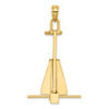 Lex & Lu 14k Yellow Gold 3D Moveable Danforth Anchor Charm - Lex & Lu